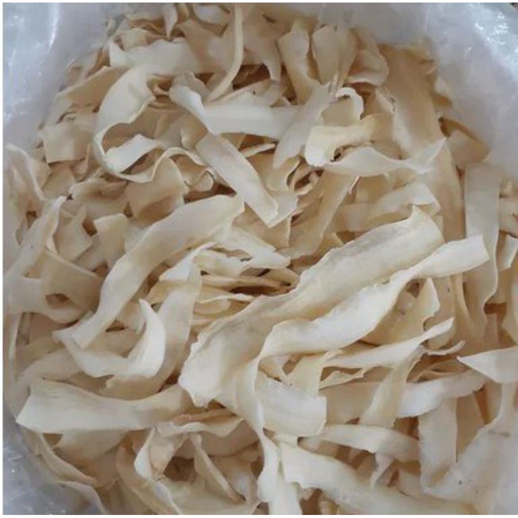 

Cemilan jadul Keripik singkong Manggleng siap goreng berat 250 gram.