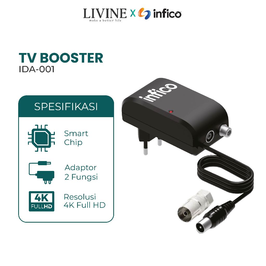 Infico Booster Sinyal Antena Infico Full HD Smart Chip IDA-001