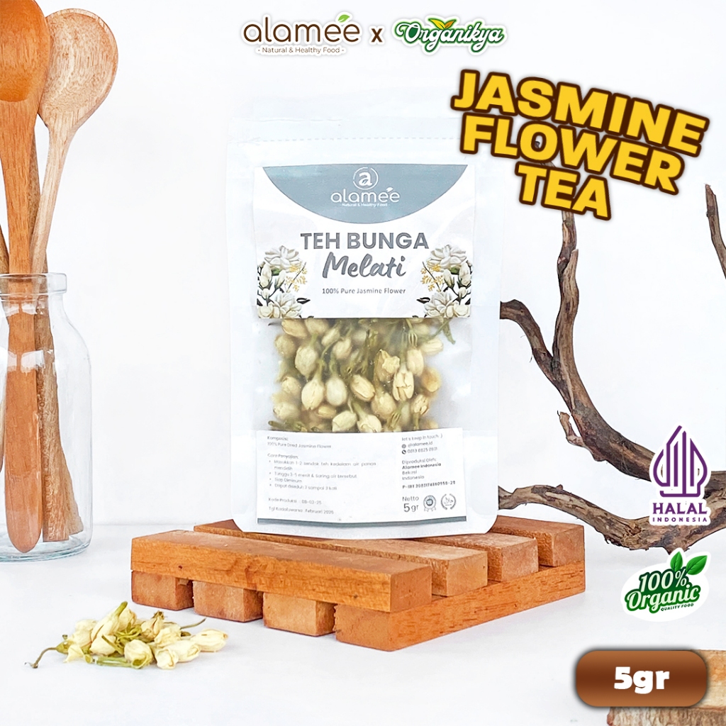 

Teh Bunga Melati Jasmine Tea Flower Melati Organik Jasmin Herbal Kering Alami Asli 25 Gr organikya