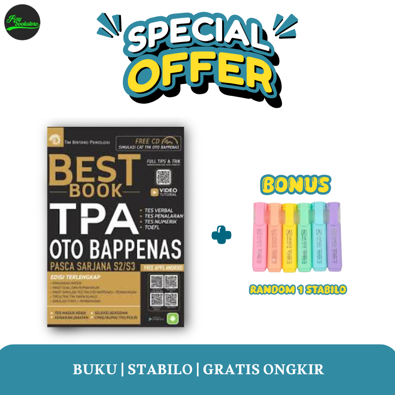 Buku Best Score TPA OTO Bappenas 600+ & BEST BOOK TPA OTO BAPPENAS