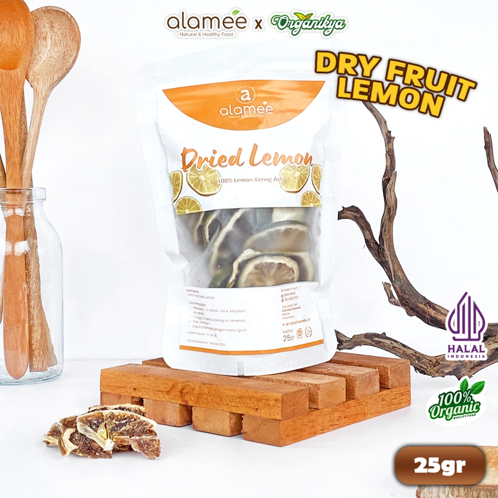 

ALAMEE Lemon Kering Dried Slice Tea Teh Herbal Iris Organik Minuman Herbal Organic 25gr organikya