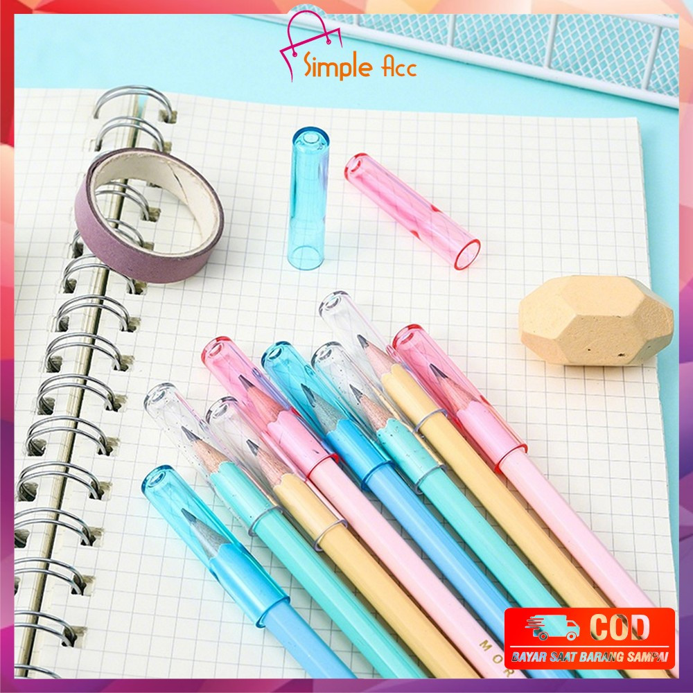 

DO-A124 Tutup Pelindung Pensil Isi 6CPS Warna Warni / Penutup Ujung Pensil Transparan Anti Patah / Tutup Pensil Anak Sekolah