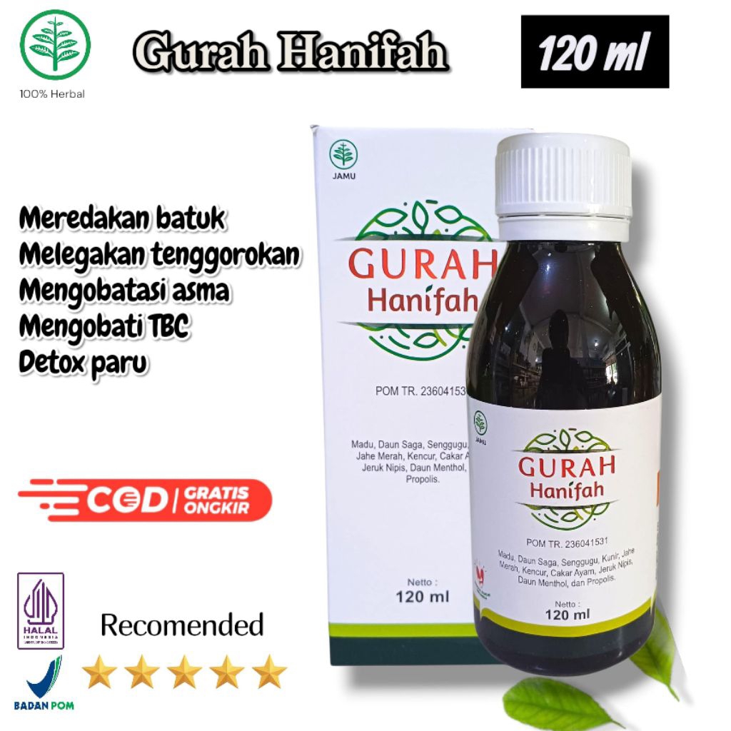 Gurah hanifah 120 ml gurah batuk, gurah suara