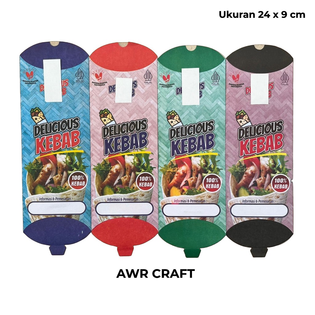 

Dus Kebab Jumbo Ukuran 24x9 cm isi 100 pcs / Bungkus Kebab