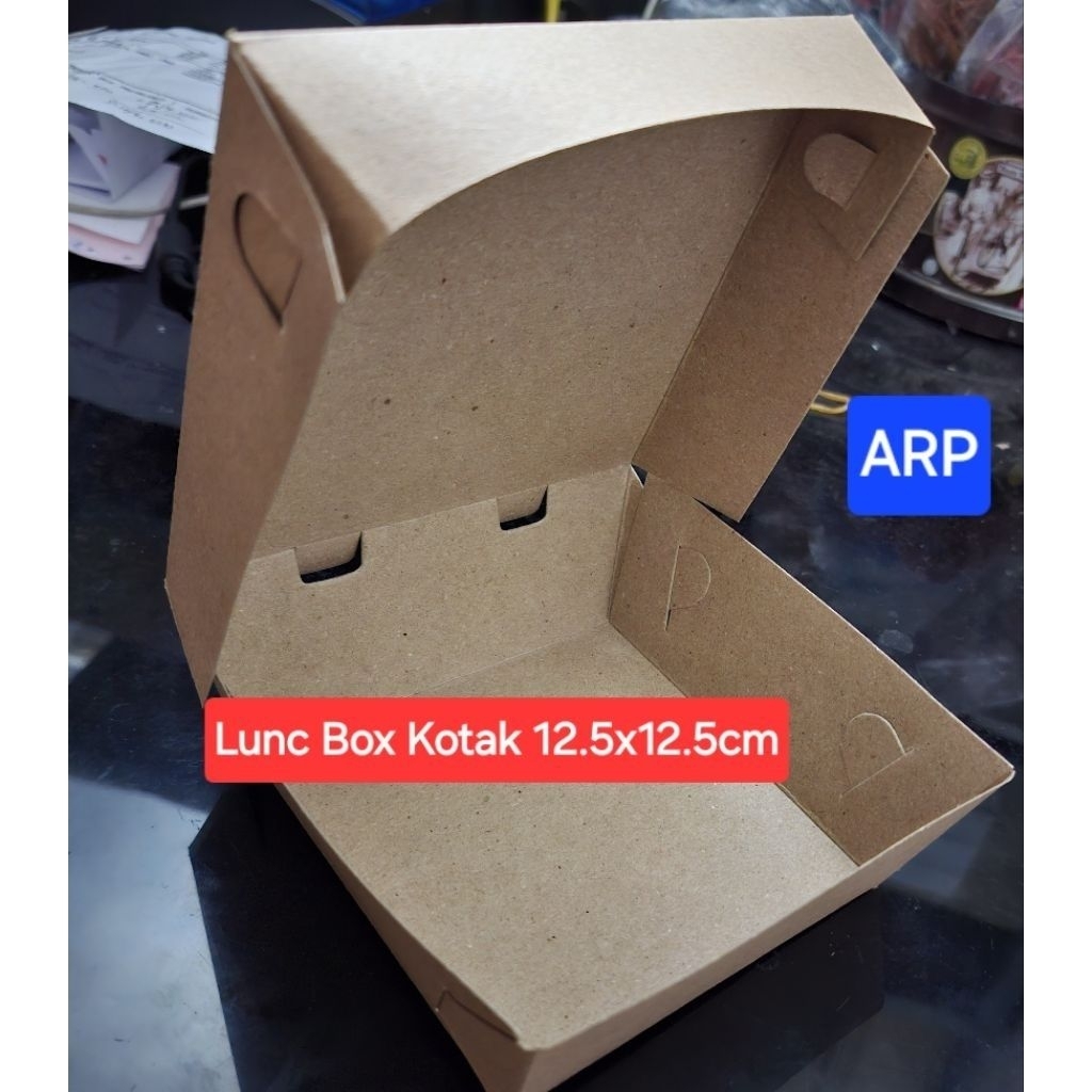 

Lunch box coklat - CRAFT laminasi dalam 12.5X12.5cm MINIMAL 25lembar