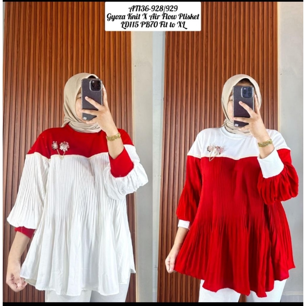 atasan 17 agustusan plisket