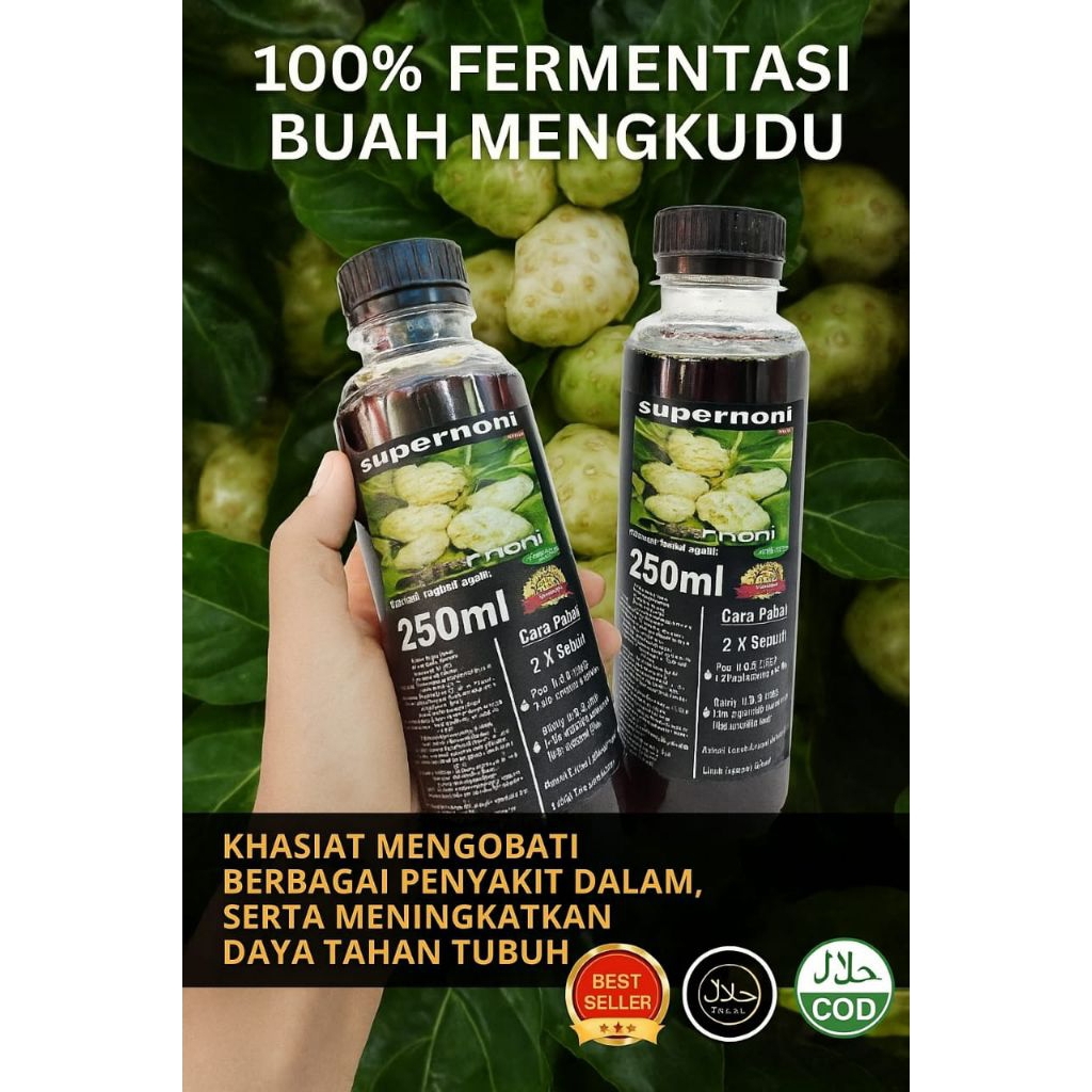 

SUPER NONI/PACE'KU/TAHITIAN/SARI BUAH MENGKUDU/100%PERMENTASI BUAH MENGKUDU/OBAT PENURUN DARAH TINGGI,DIABETES/AMBEVEN/DLL