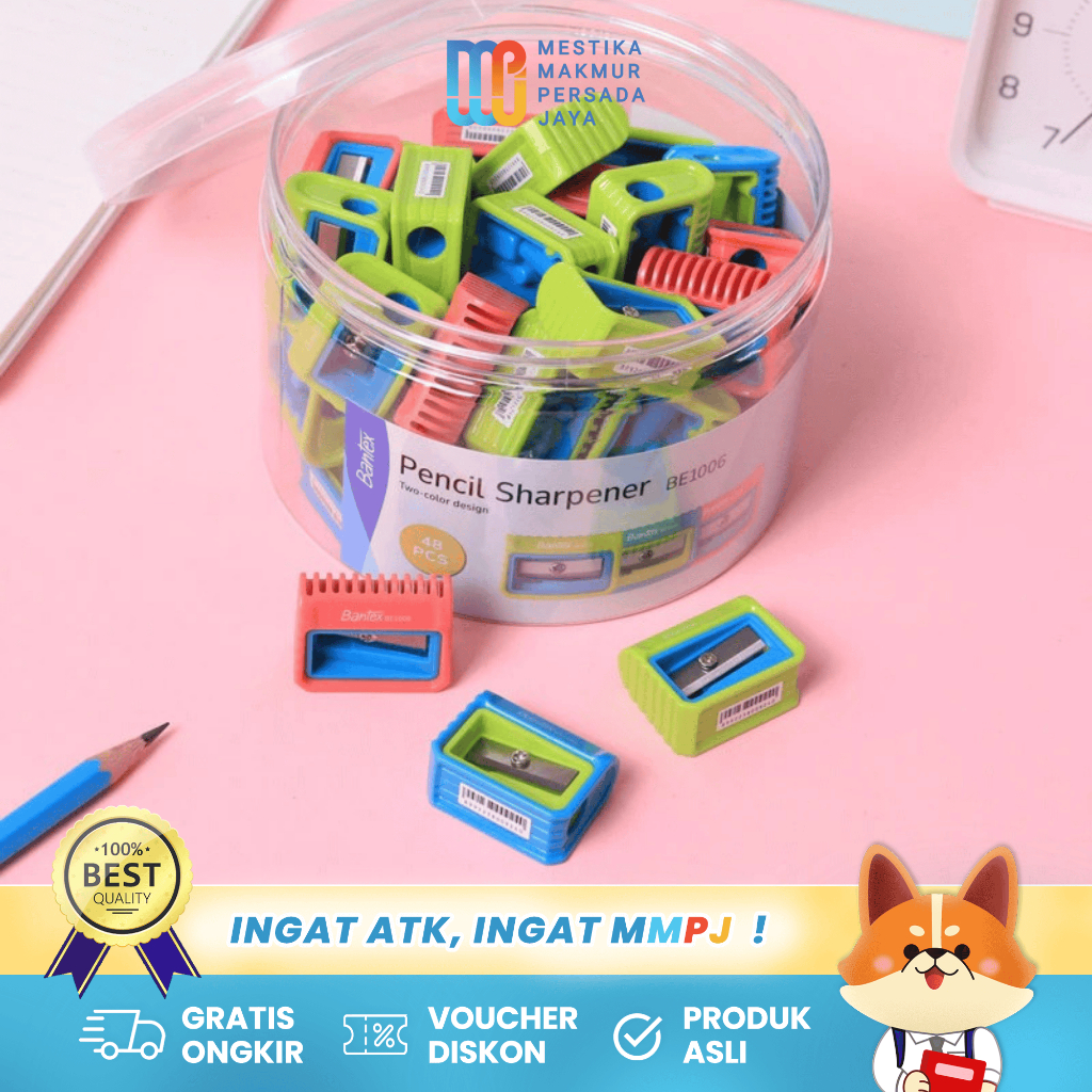 

Bantex Rautan Pensil Satu Lubang Warna Warni BE1006
