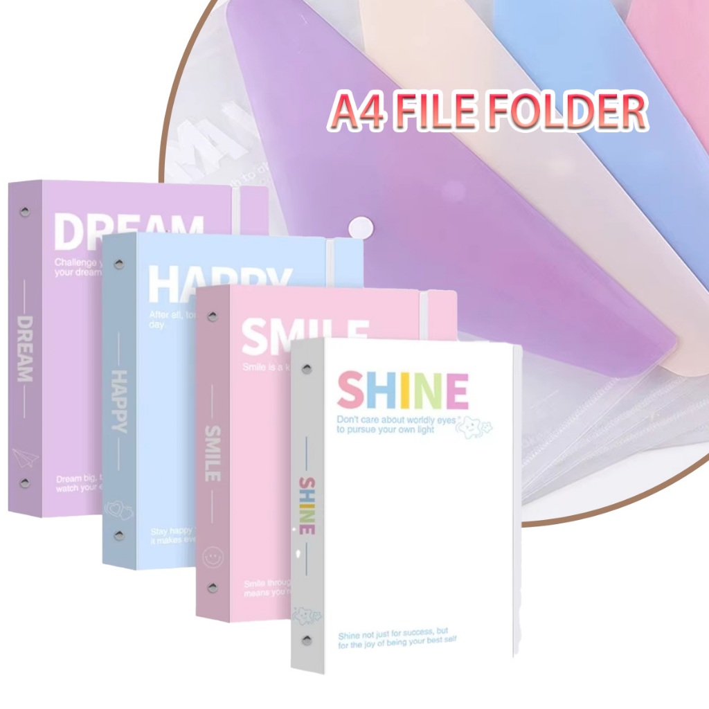 

Kapasitas Besar Map Berkas A4 PP Folder Data Transparan/Binder Cincin Tahan Debu Perlengkapan Siswa/Rumah