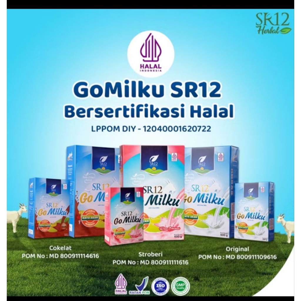 

Gomilku sr12 Halal susu kambing etawa Premium meningkatkan kesehatan imun dan daya tahan ,bagus untuk bumil dan busui