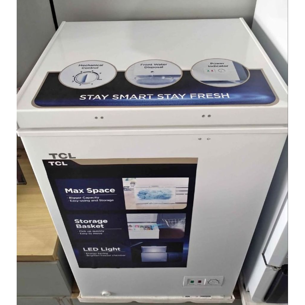TCL CHEST FREEZER TCF100ZID - BOX FREEZER TCL 100 LITER - BOX DAGING TCL 100 LITER - FREEZER BOX - L