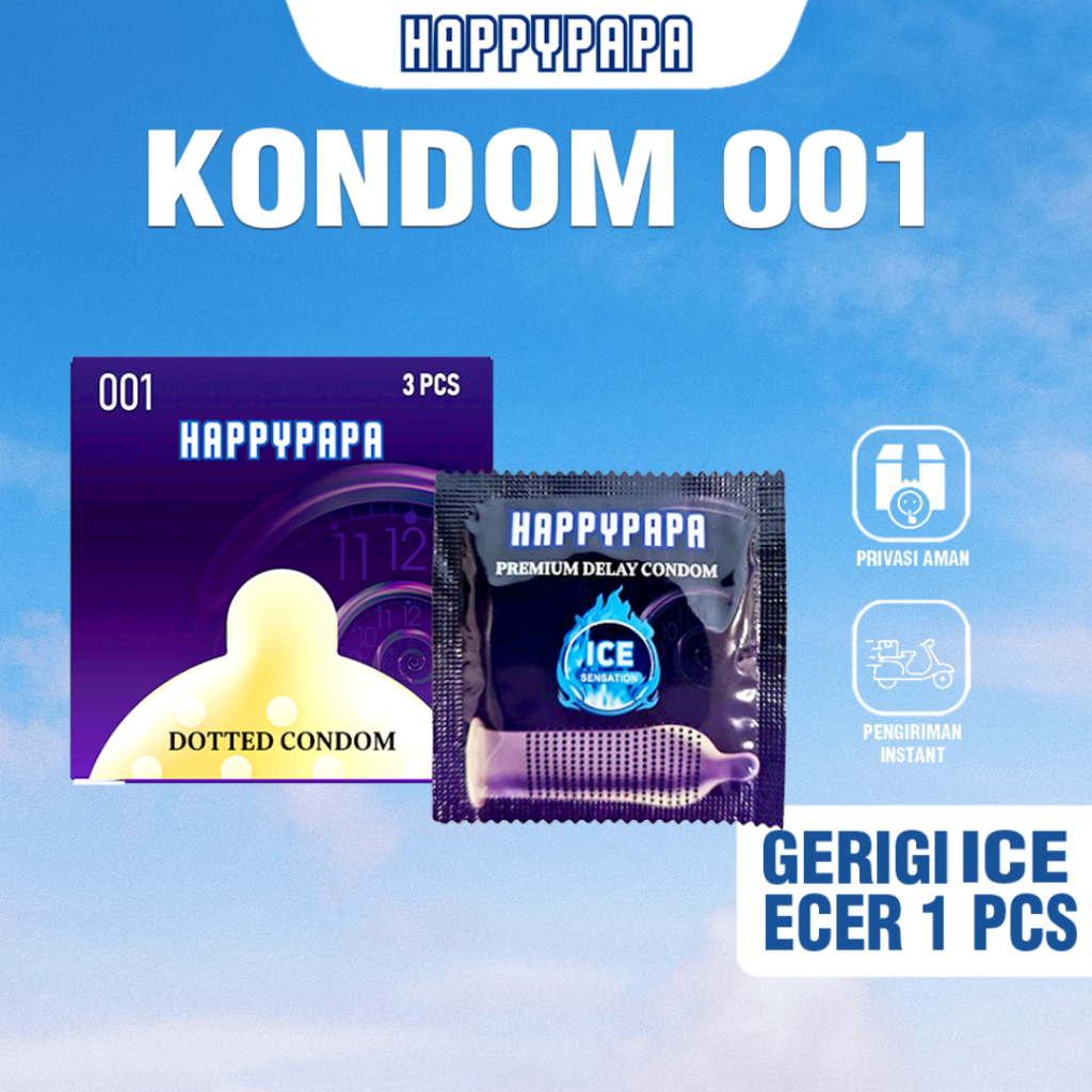 Kondom Happypapa Ungu Gerigi Ice - Eceran 1 Pcs