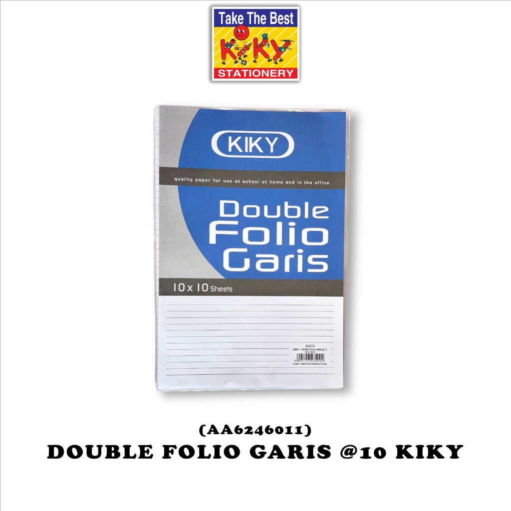 

KIKY Kertas Double Folio Garis (DFG) Isi @10 Lembar