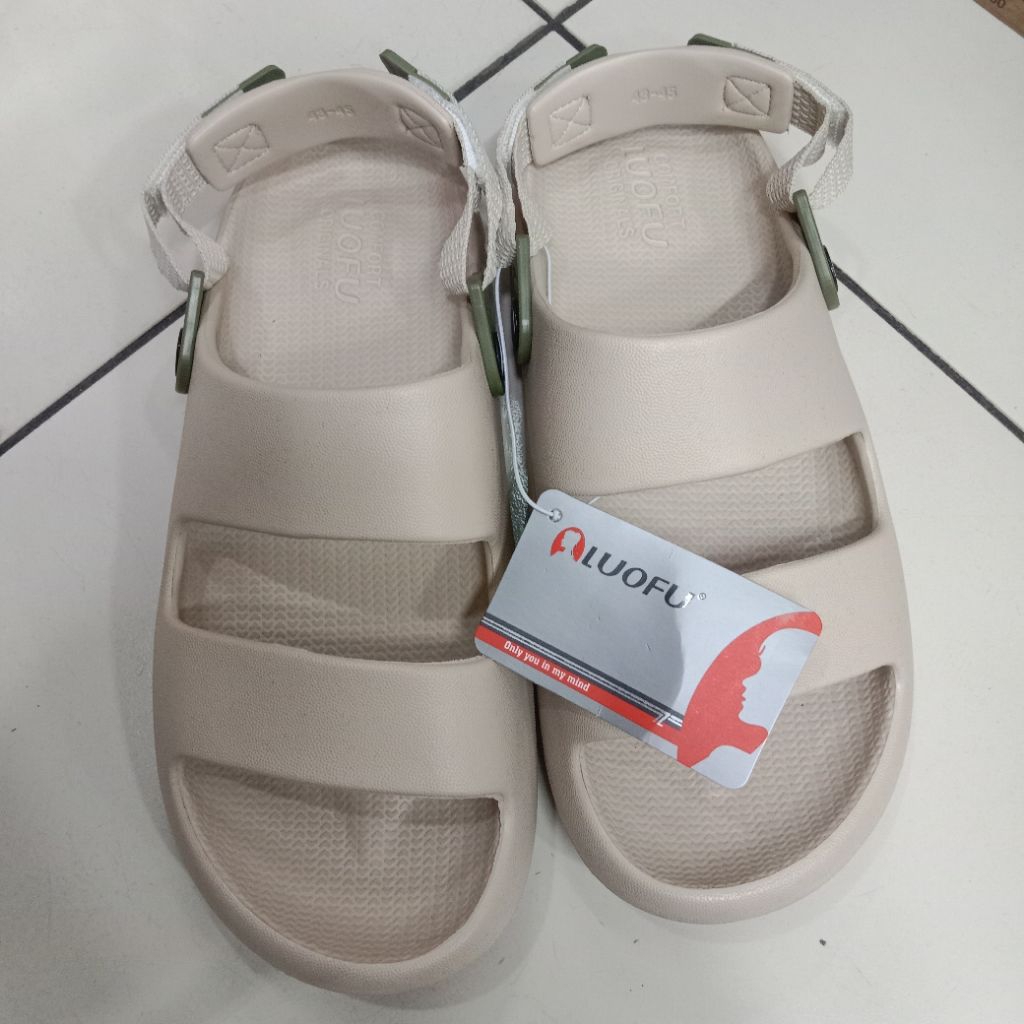 Luofu Sepatu Sandal Ban Tali Belakang Original Sandal Karet IMPORT Wanita & Pria