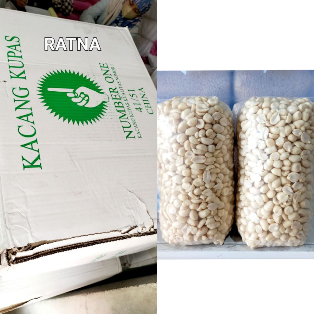 

(Besar) KACANG TANAH KUPAS MENTAH 1 KG PREMIUM (41/51 Number One) Kemasan Repack