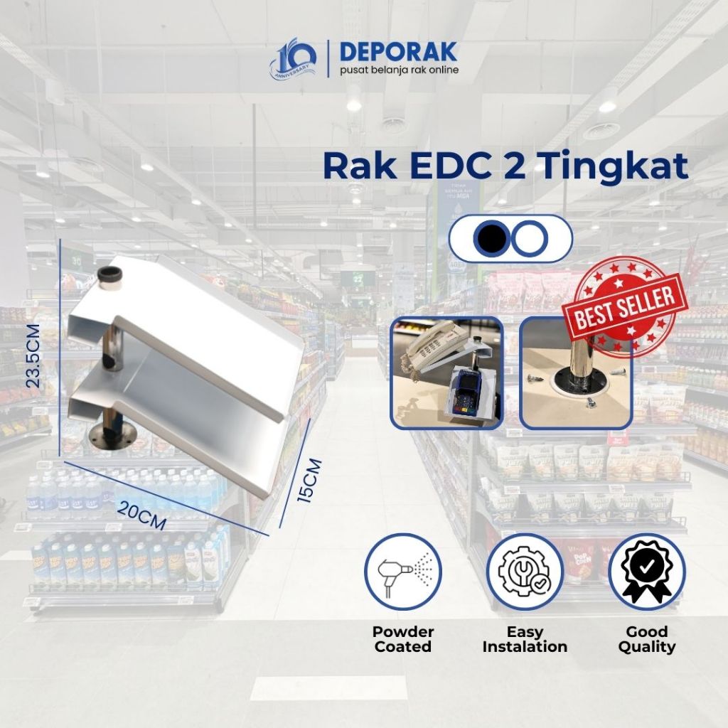 Rak EDC / Rak Mesin EDC 2 Tingkat /  Tempat EDC / Rak Susun /  Dudukan EDC / Rak Dudukan EDC / Tatak