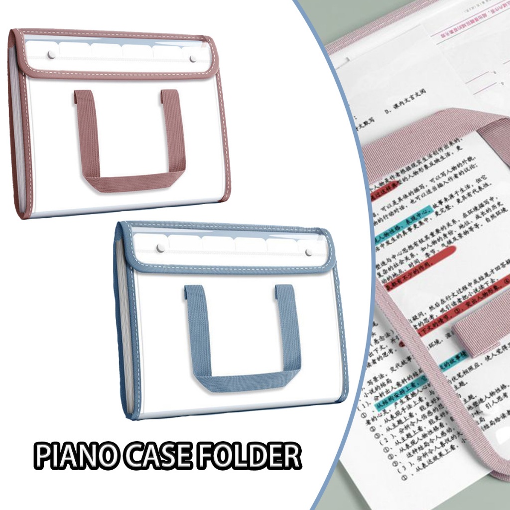 

1PC file folder dokumen a4, Serbaguna Transparan File Folder Document Bag -2 warna biru, merah muda