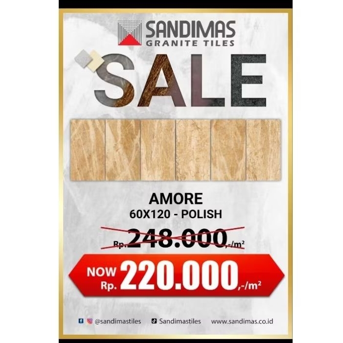 GRANIT LANTAI MEWAH SANDIMAS AMORE 60X120 [FREE ONGKIR]