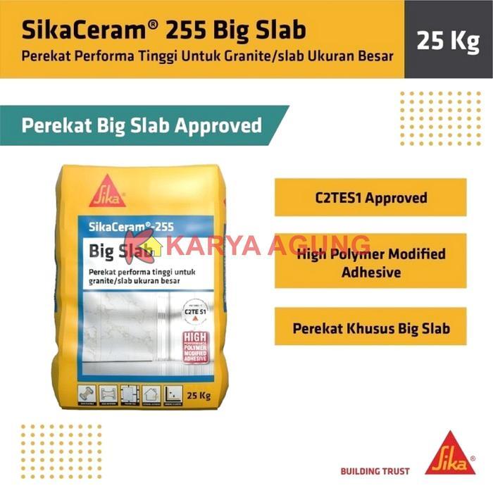SIKACeram 255 Big Slab 25 KG / Semen Perekat Performa Tinggi Untuk Keramik Granit Ukuran Besar Sika 