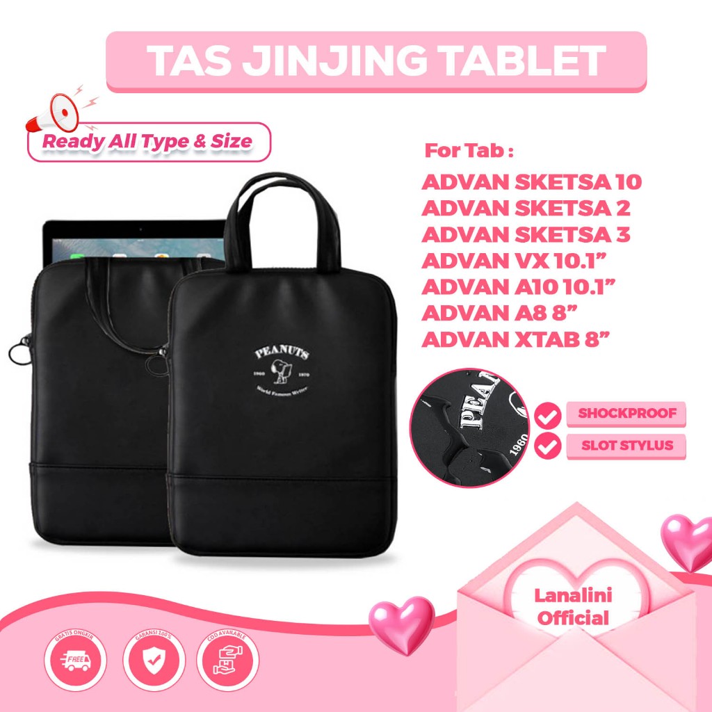 Tas Case Advan Tab Sketsa 3 2 1 A10 A8 Xtab VX Belajar Plus Elite 7 X7 Pro 10.1 Inch 10 11 inch Prem