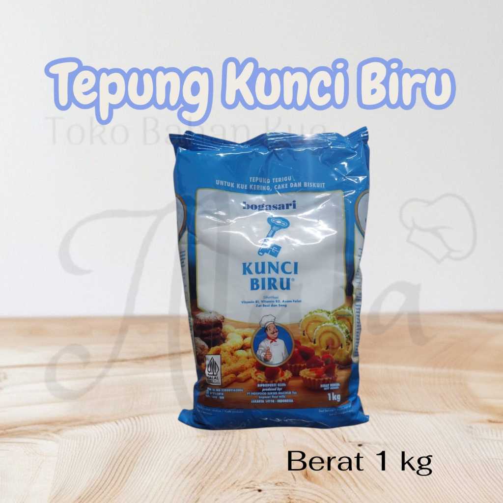 

Tepung Terigu Kunci Biru 1 kg / tepung protein Tinggi
