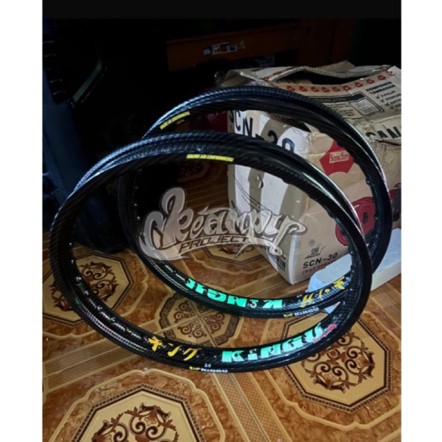 STIKER VELG COPY KINGU HIGHT QUALITY GLOW IN THE DARK (NYALA)