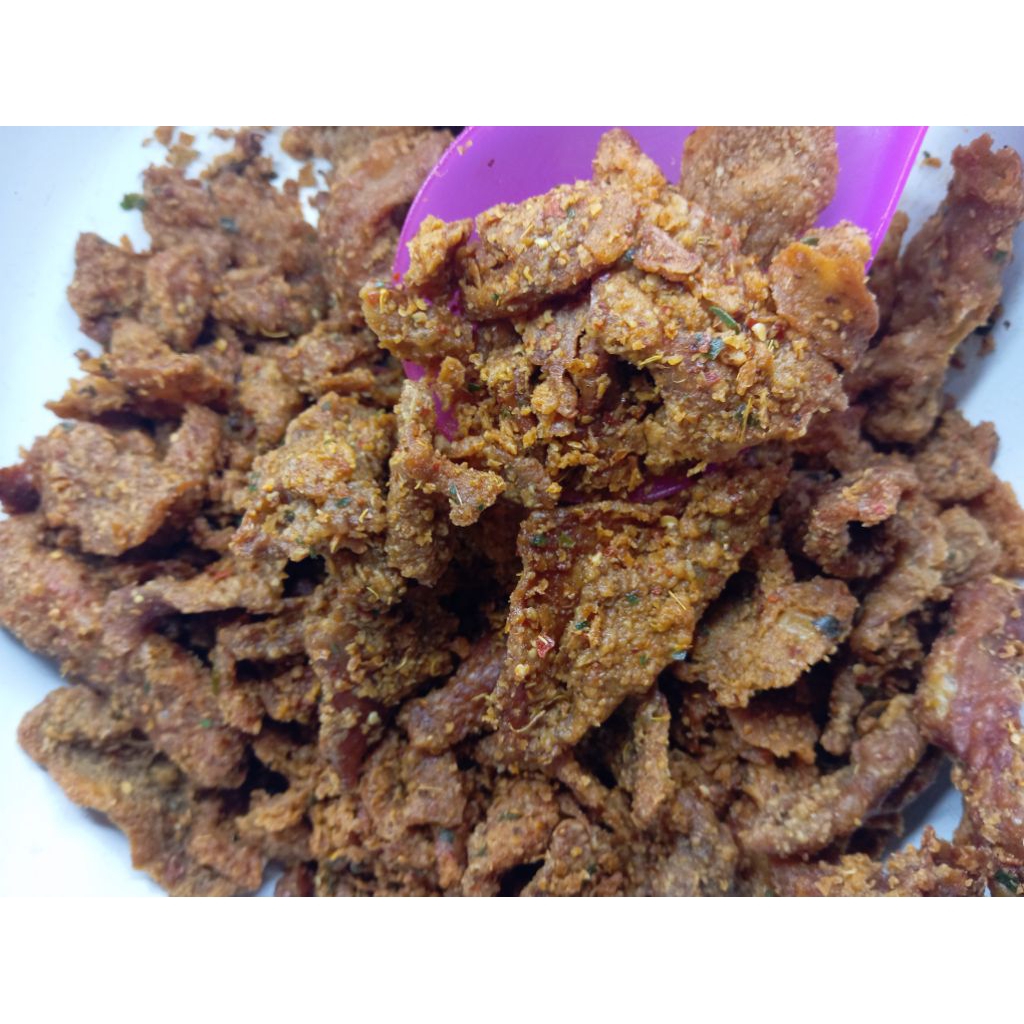 

kulit ayam crispy rasa pedas asin