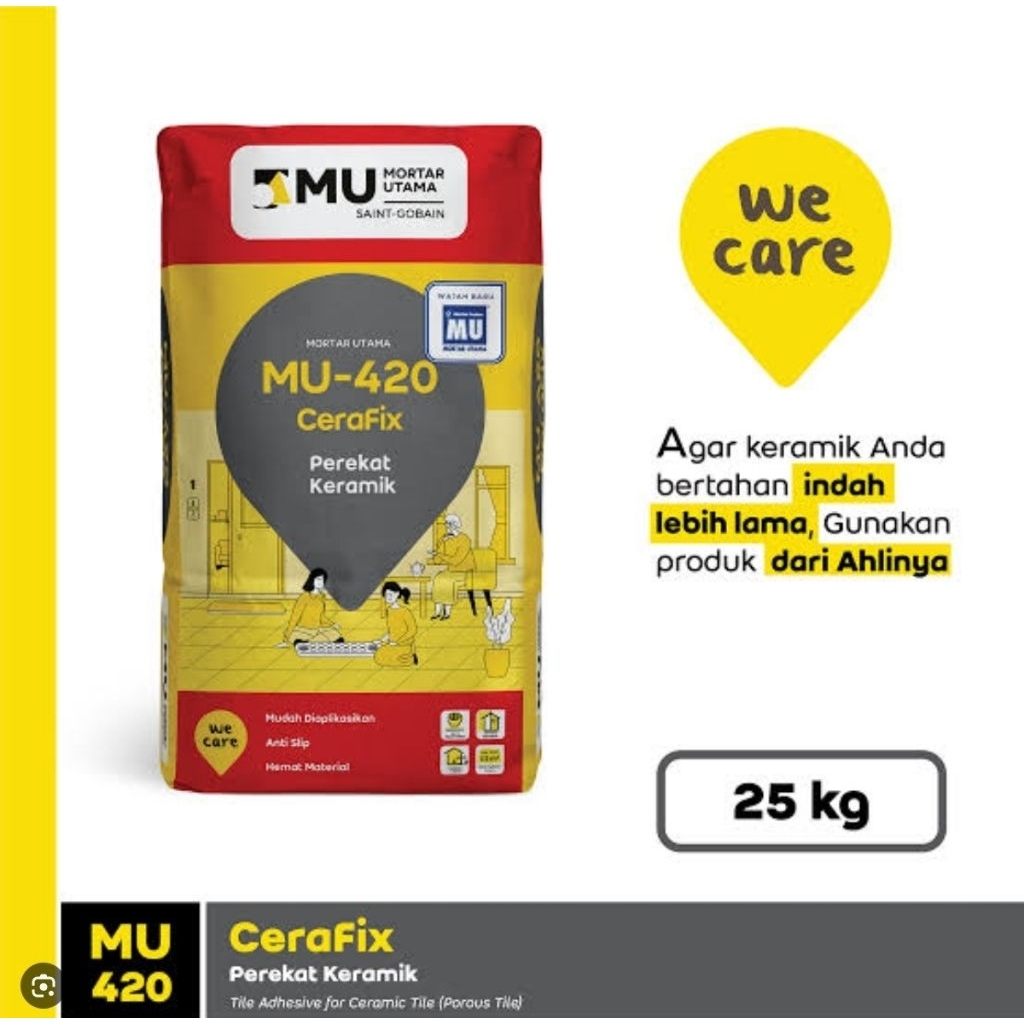 MU 420 Perekat Keramik / Mortar Utama 420 / MU 420 Cerafix 25kg #Gosend#
