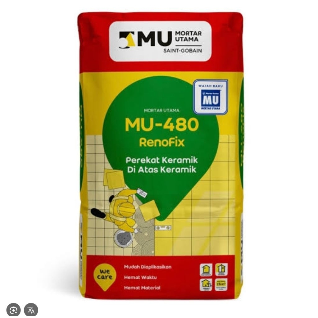 MU480 / MU 480 Semen Perekat keramik diatas keramik 25kg #Gosend#