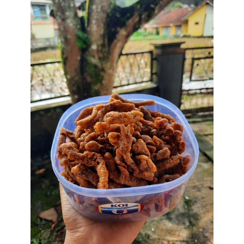 

KERIPIK USUS AYAM kemasan 500gram gurih renyah kriuk digoreng dadakan