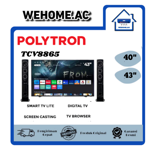 TV LED Polytron Smart TV 43TCV8865 TV LED Polytron Smart TV + Speaker Tower