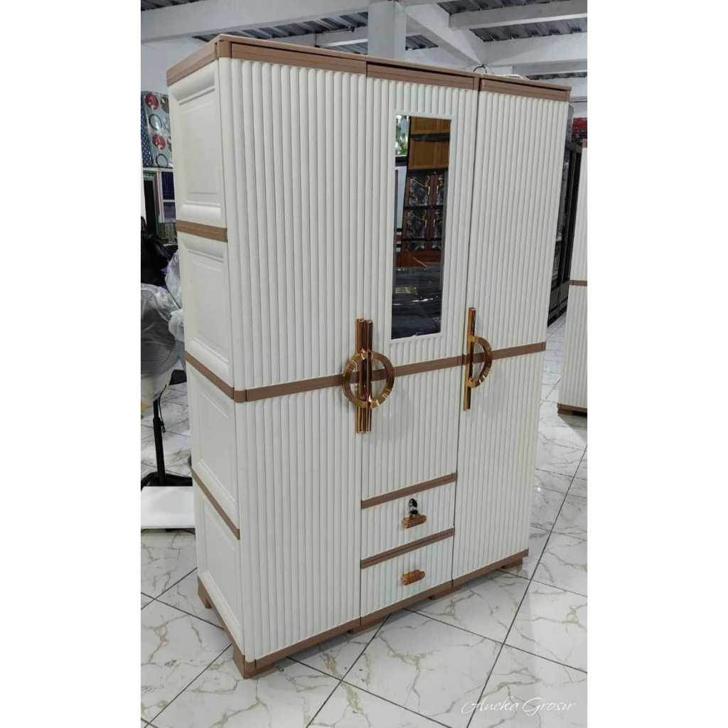 Lemari Pakaian Plastik Olymplast OTC 2P LUXURY Lemari Baju 2 Pintu Furniture | Lemari Plastik Murah 