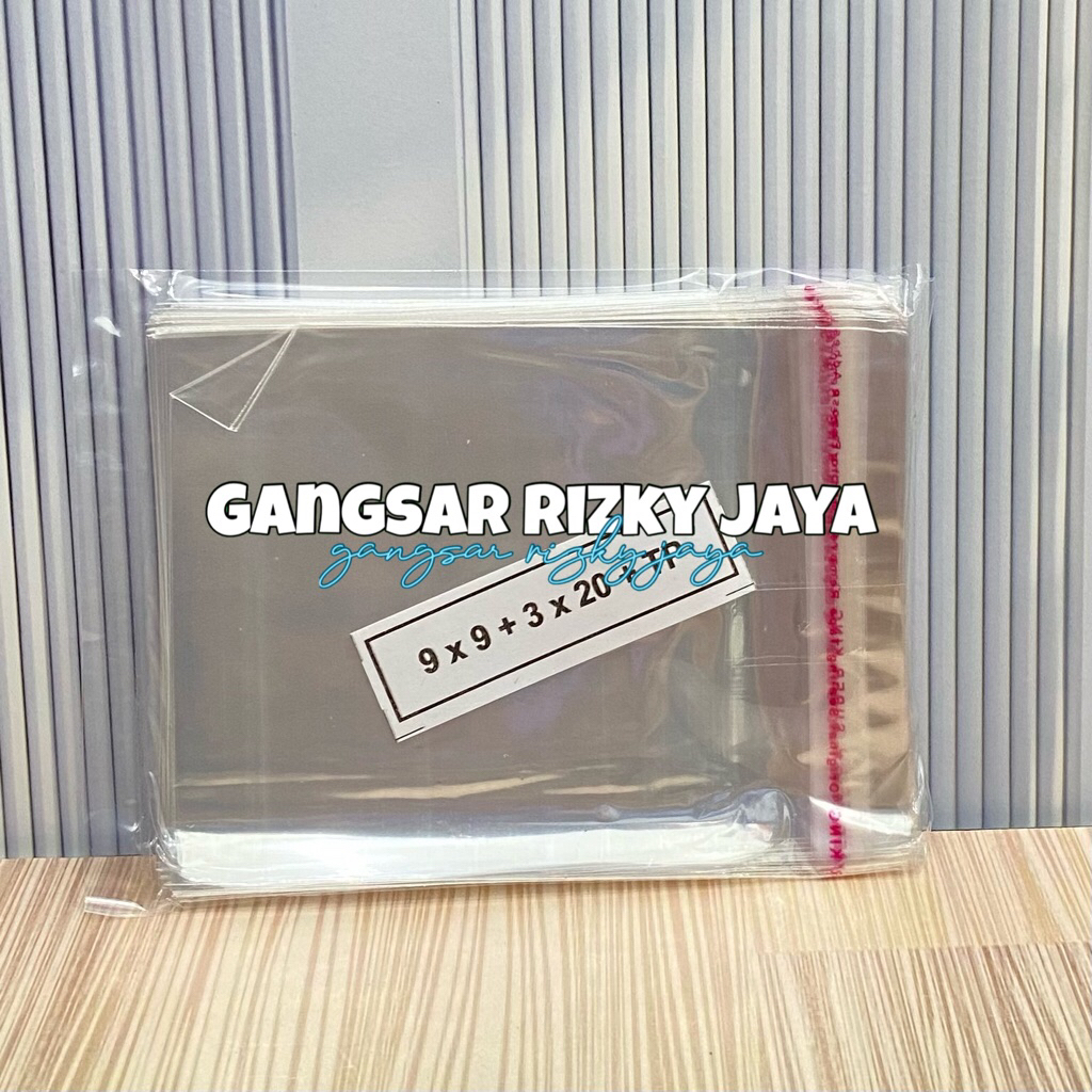 

[GRJ] - (isi kurleb 100) SIZE 9 X 9 plastik OPP plastik packing plastik kue / cookies / dough / donat / photocard / kartu