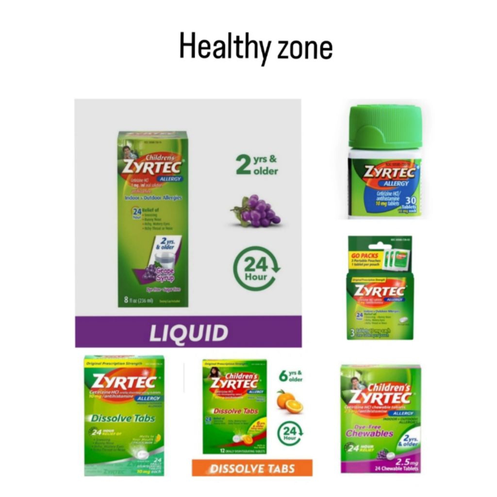 zyrtec anak , solusi cerdas untuk alergi,meredakan gejala alergi baik di dalam maupun di luar ruanga