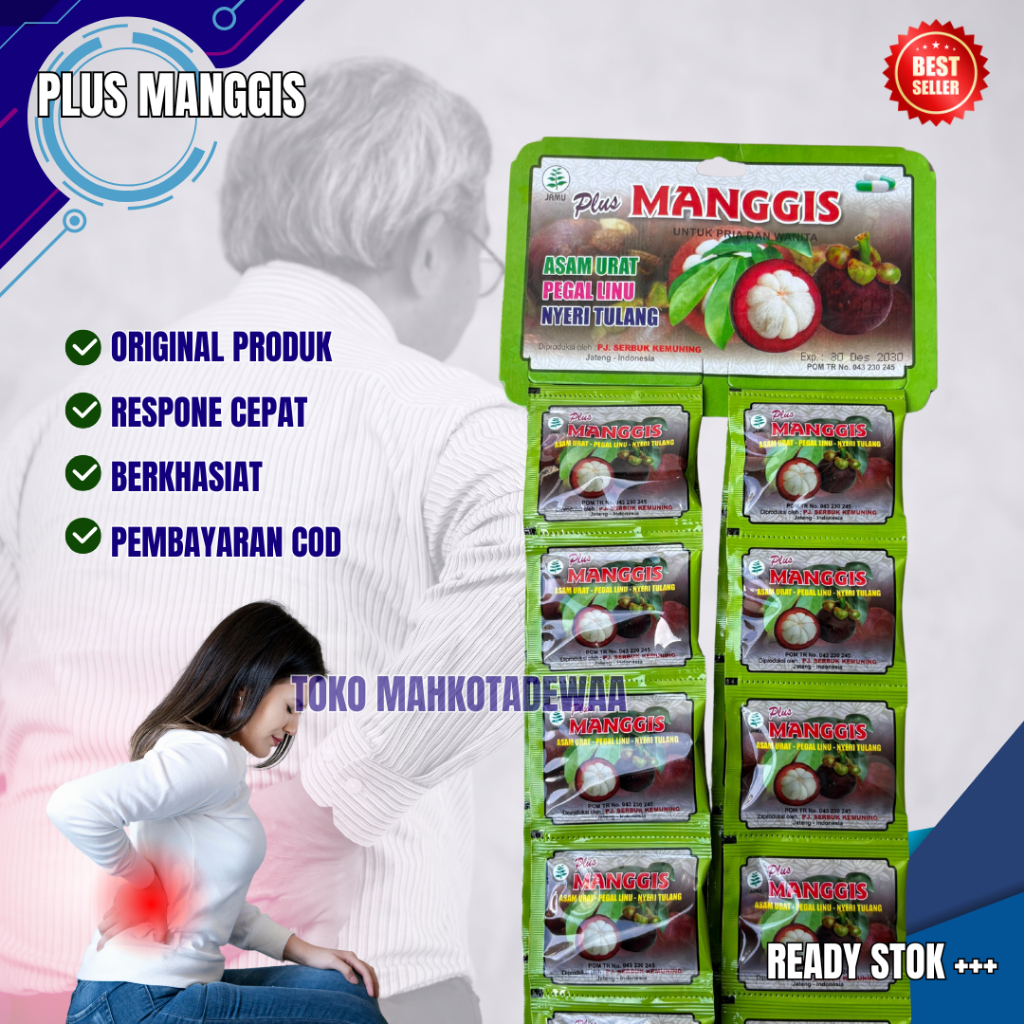 

Plus Manggis Asam Urat Kapsul 1 Renceng Original