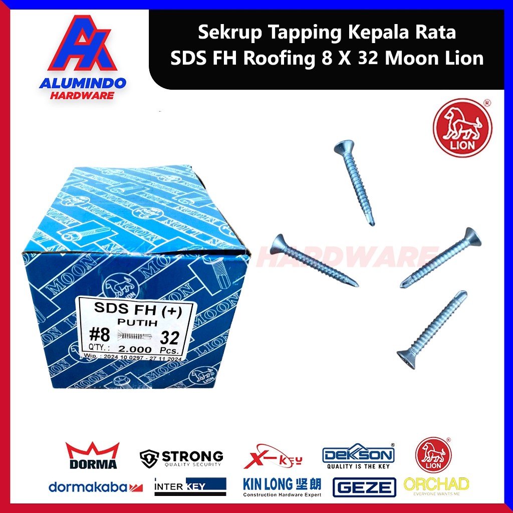Sekrup Moon Lion SDS FH 8 x 32 (3.2cm) / sds fh drilling screw