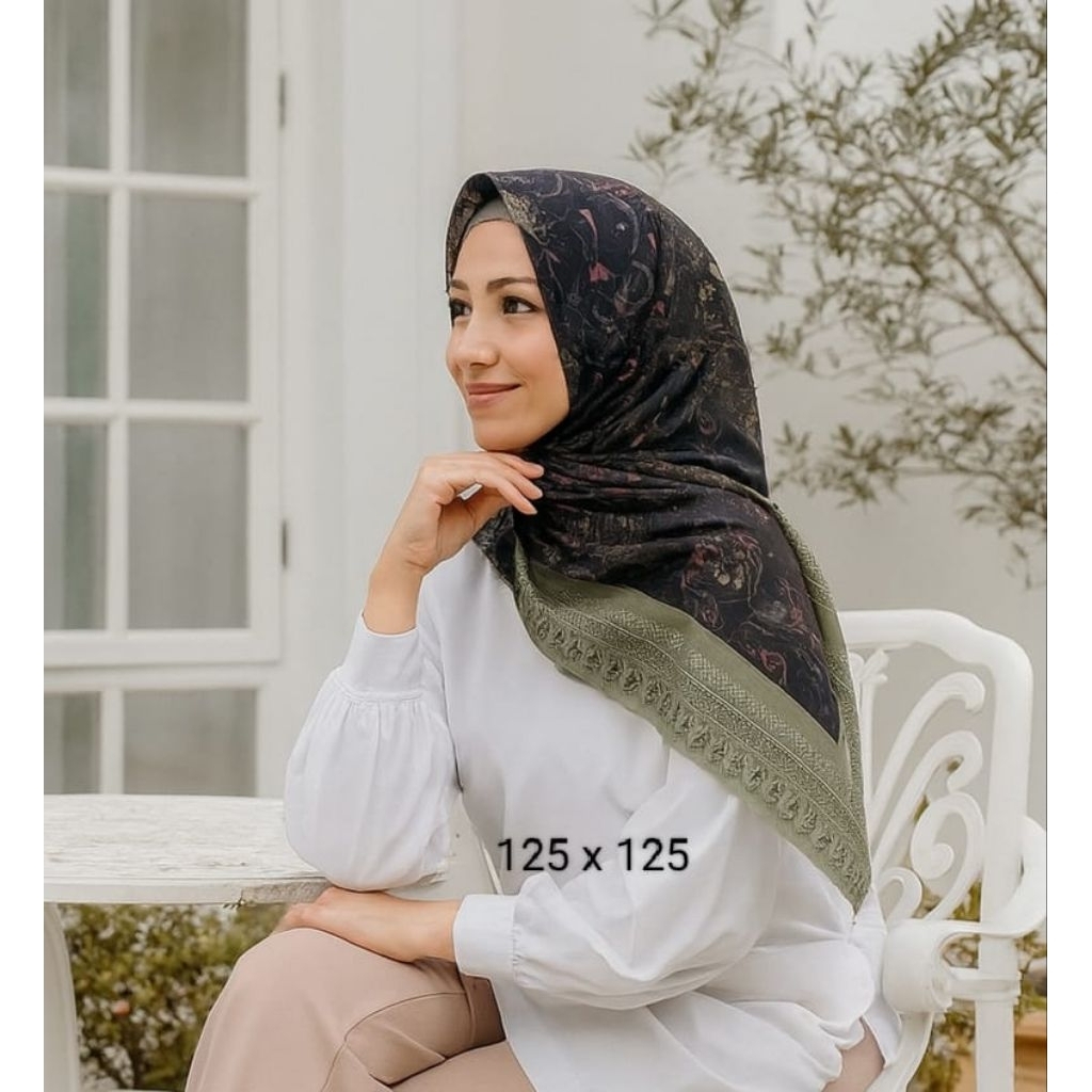 OBRAL TERLARIS SYARI DELAMIAA HITAM / KERUDUNG SEGI EMPAT / JILBAB INSTAN / HIJAB TERBARU TERMURAH K