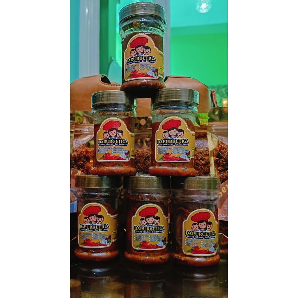 

Sambal ikan Cakalang dan ikan Kelong Pacitan Dapurcetiga netto 110 gr