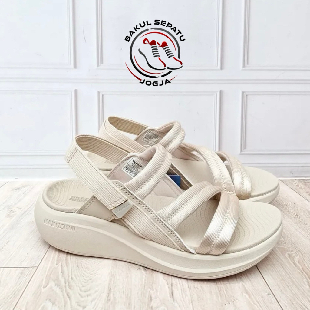 Sandal Wanita SKECHERS Max Cushioning Essential (Size 38&40) Sepatu Sandal Wanita Casual Dewasa