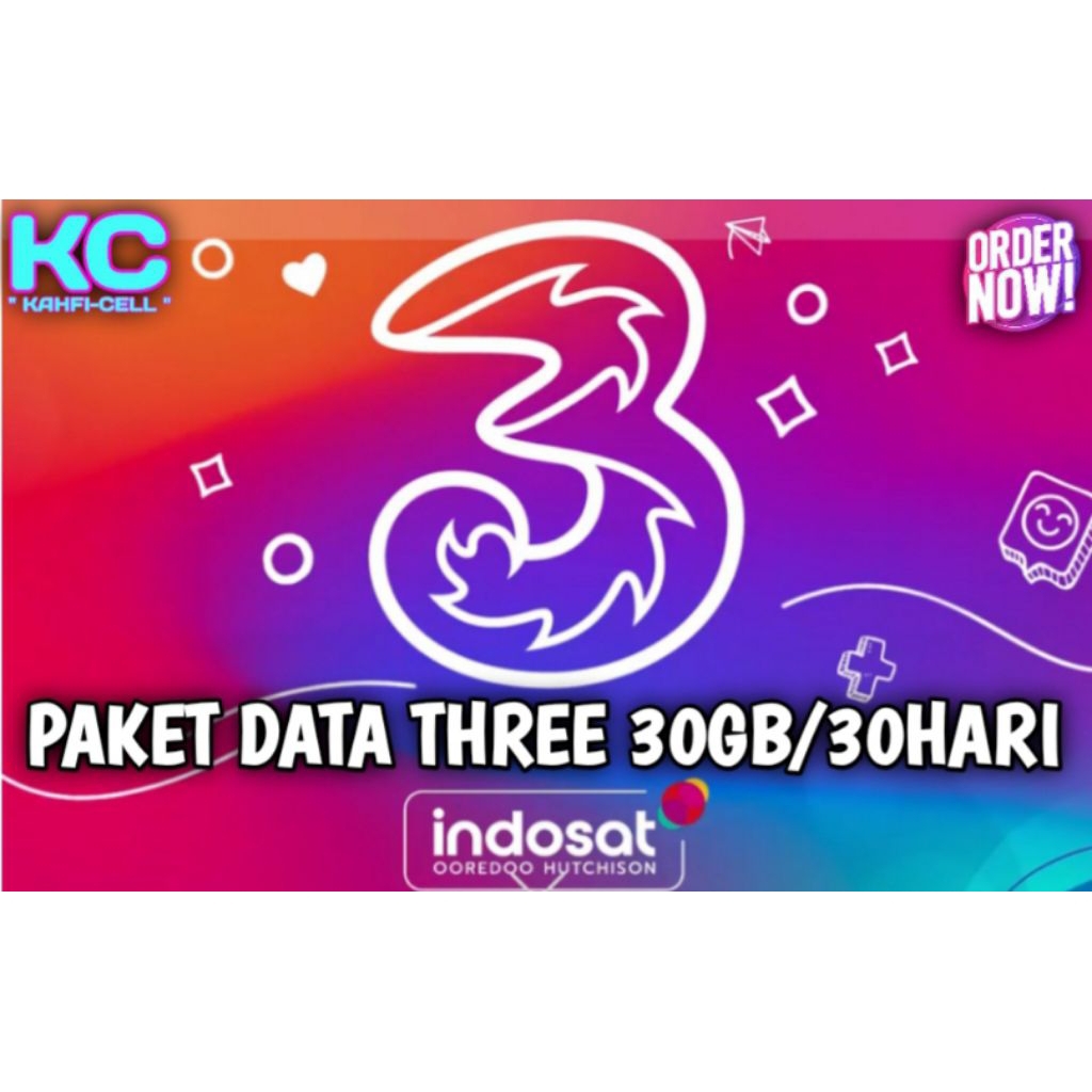 PAKET DATA TRI 30GB, 30 HARI