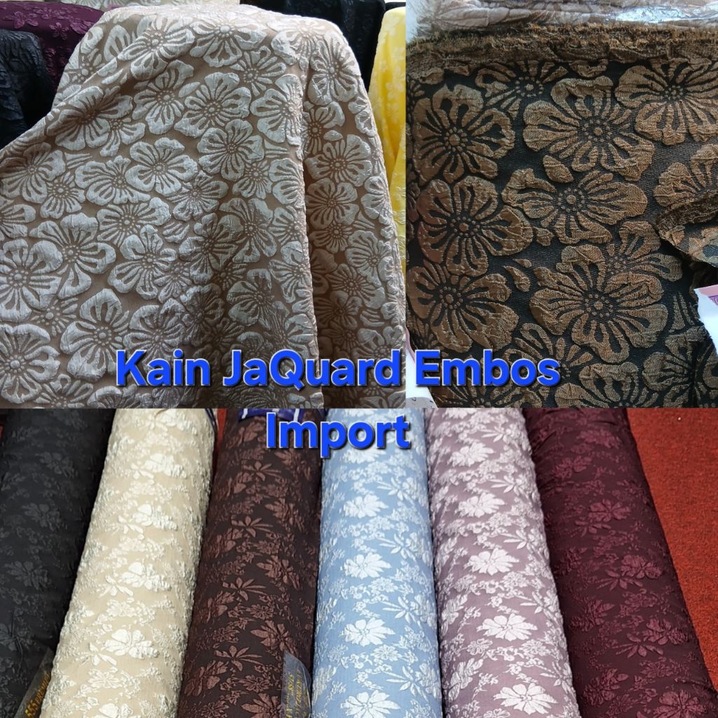 Bahan kain jaguard embos premium / kain jaguard embos import