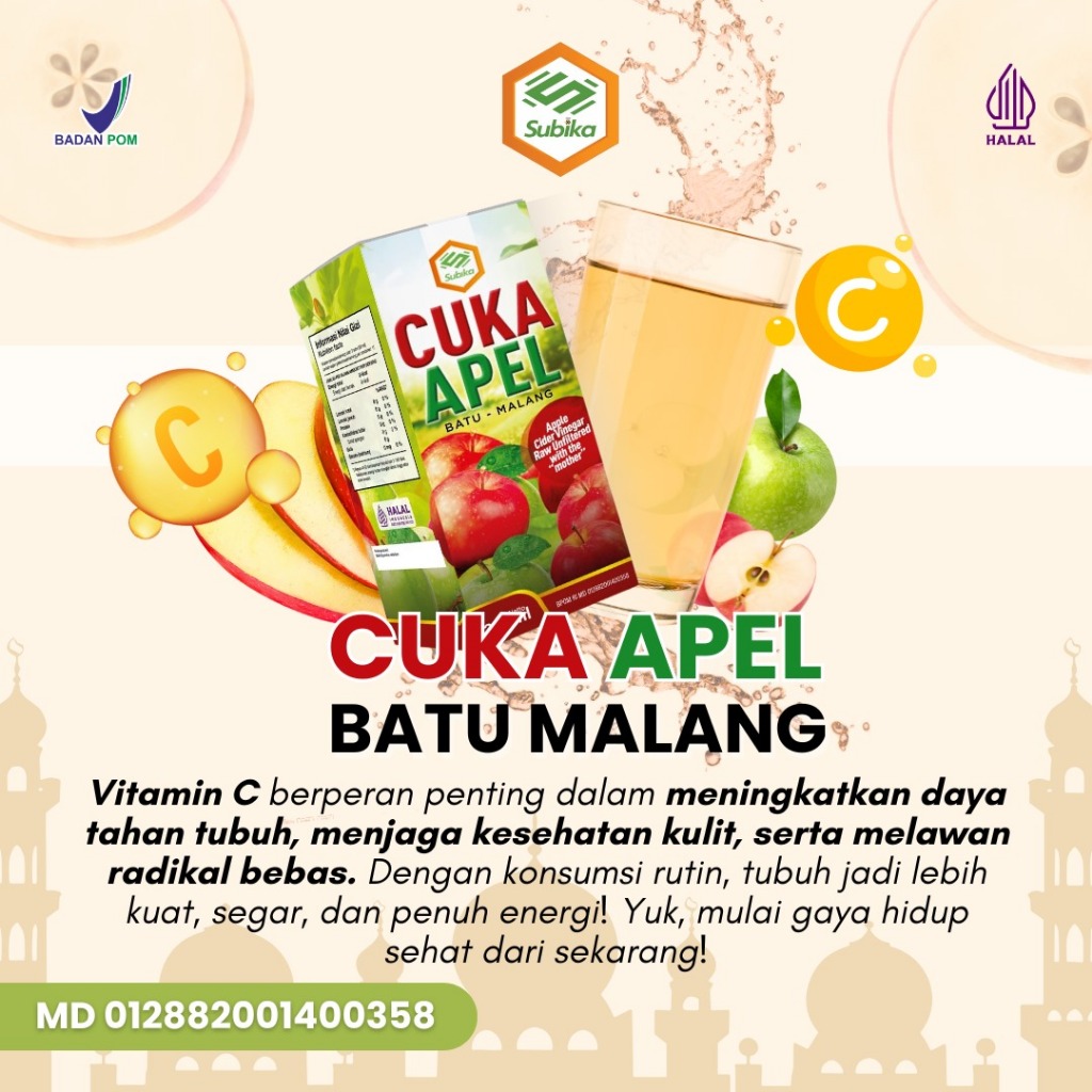 

Cuka Apel Batu Malang Asli by Subika Herbal 320ml