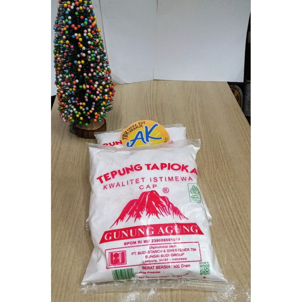 

Tepung Tapioka Cap Gunung Agung Kemasan 500gr/Sagu tani cap gunung agung