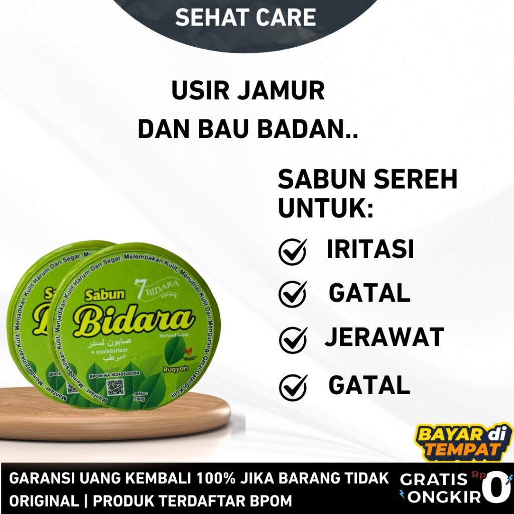 Sabun Bidara Ampuh Atasi Gatal Akibat Jerawat Bakteri dan Keringat Ekstra Daun Bidara Asli BPOM