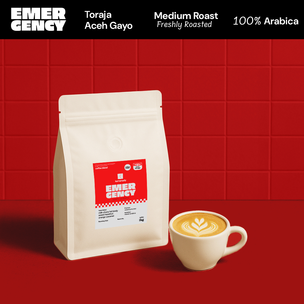 

Kopi Toraja & Aceh Gayo Emergency Blend 1kg Full Arabica Blend