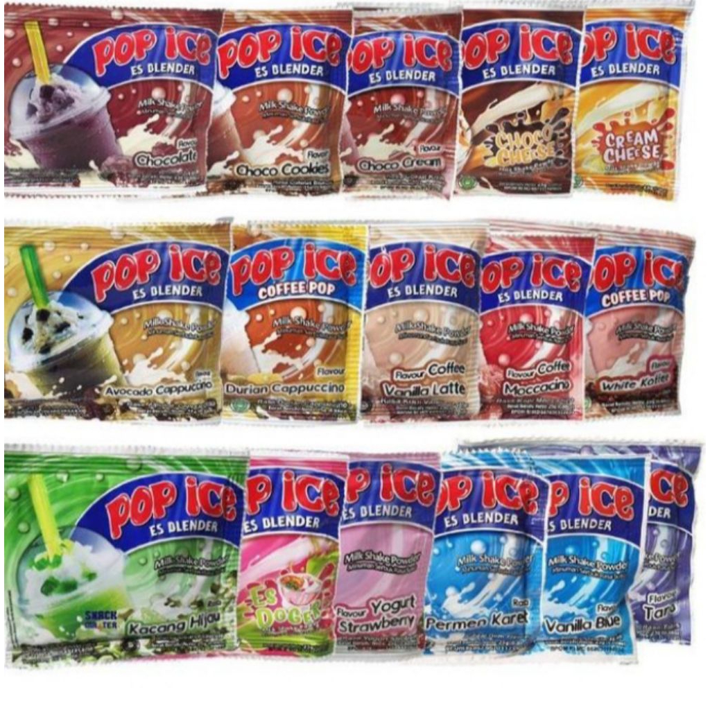 

POP ICE 1RENCENG /POP ICE BLENDER 25gr 10 sachet