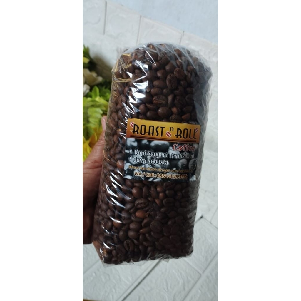 

Biji Kopi Sangrai Robusta Gunung Kawi (Roasted Bean) 500gr,1kg