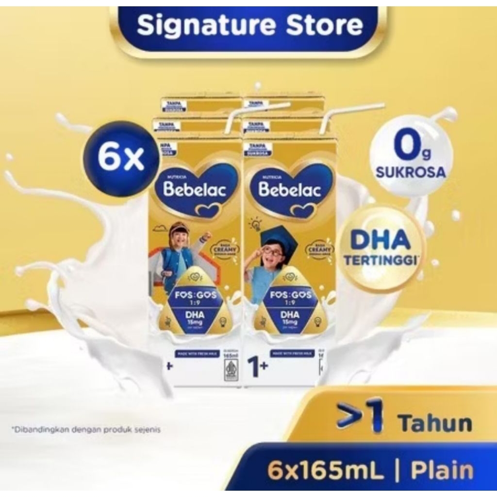 

[BARU] BEBELAC Susu Formula Cair Rasa Plain 165 ml // Susu UHT Bebelac untuk anak usia 1+