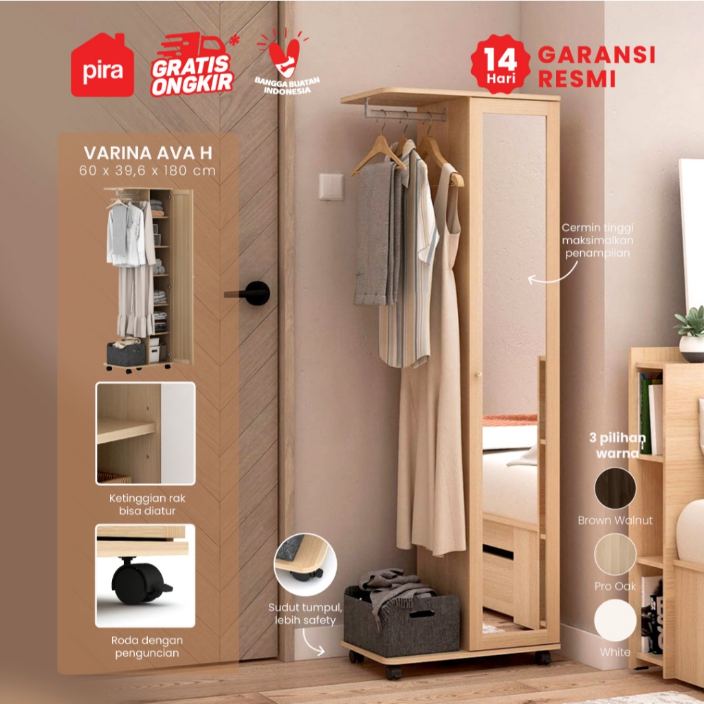 Pira - Varina AVA H Lemari Pakaian / Gantungan Baju