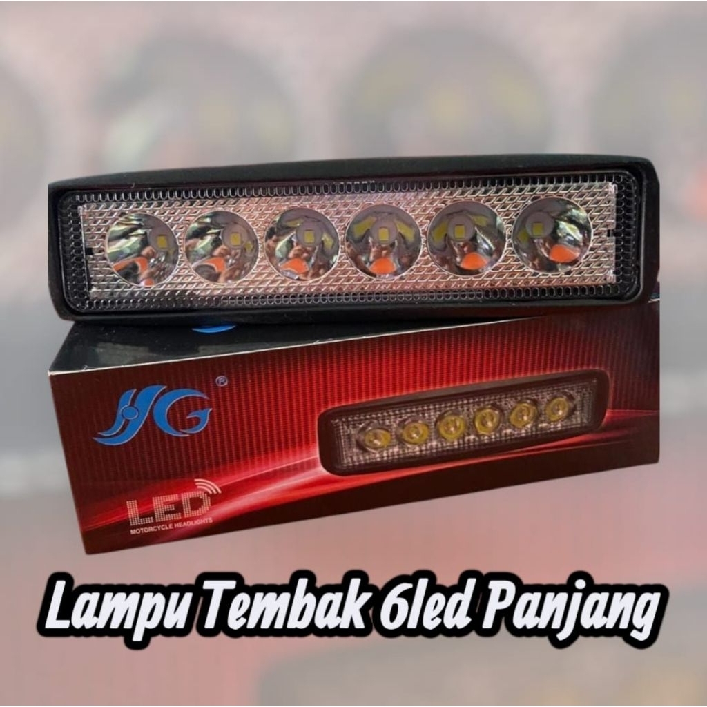 Lampu tembak sorot 6 led panjang